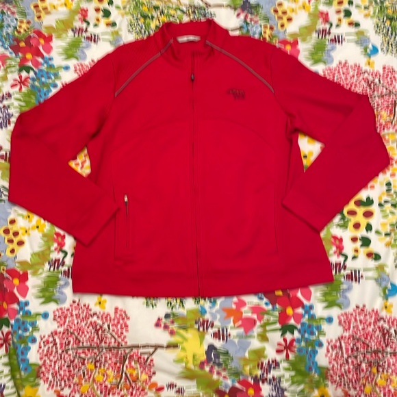 NWOT Torrey Pines Golf Jacket Cutter & Buck Women’s XL Red - Picture 1 of 11